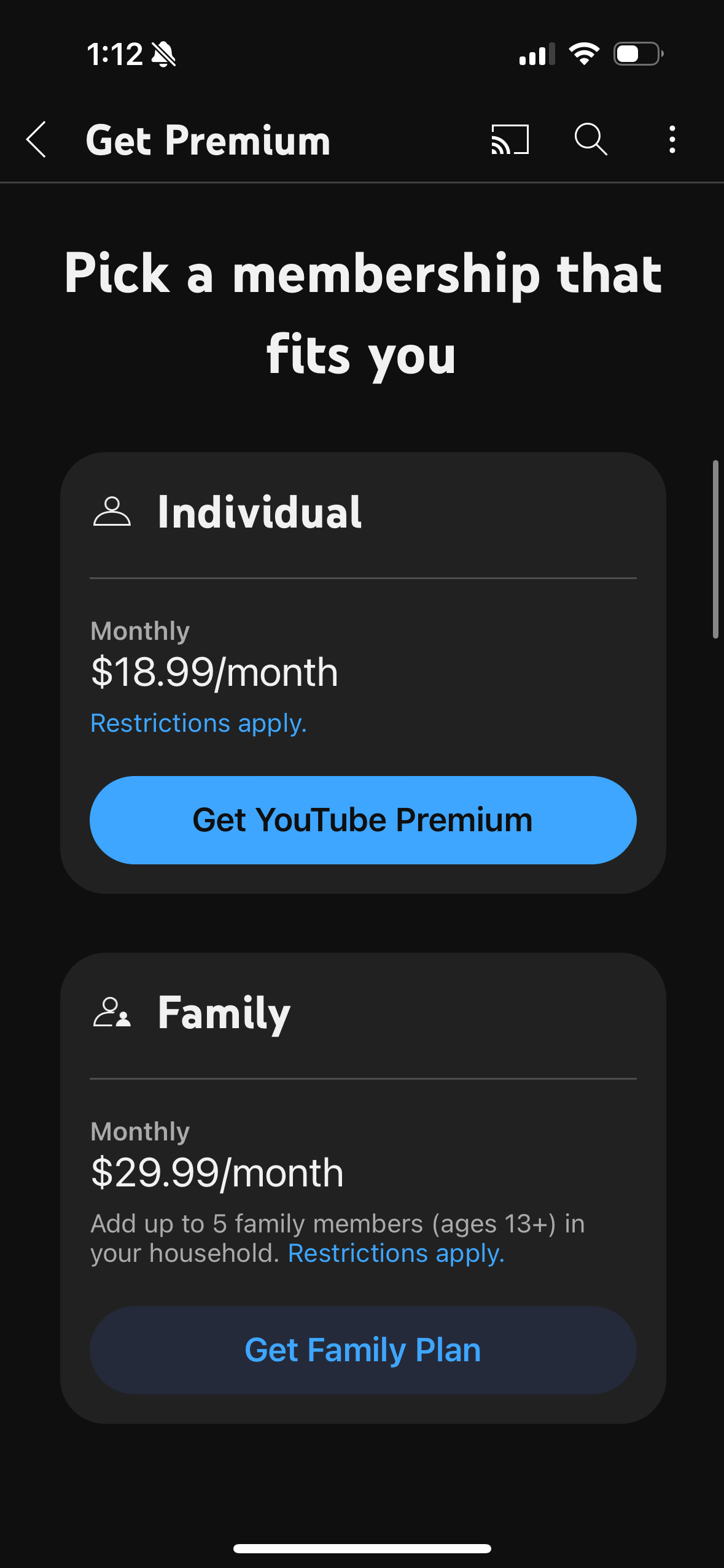 youtube app screenshot 9